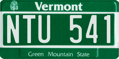VT license plate NTU541