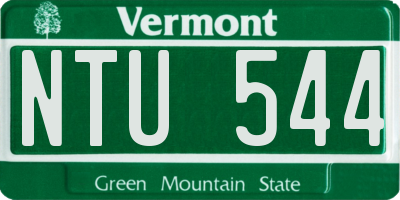 VT license plate NTU544