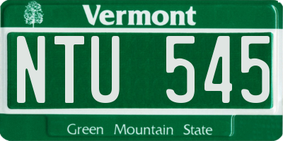 VT license plate NTU545