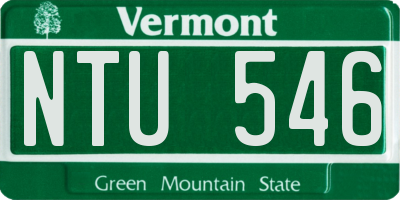 VT license plate NTU546