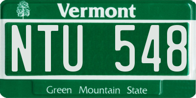 VT license plate NTU548