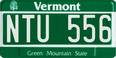 VT license plate NTU556
