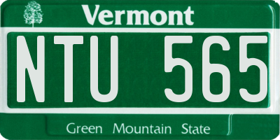 VT license plate NTU565