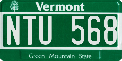 VT license plate NTU568