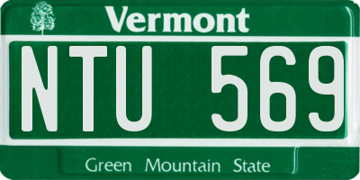 VT license plate NTU569
