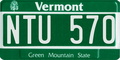 VT license plate NTU570