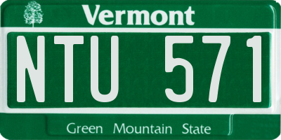 VT license plate NTU571