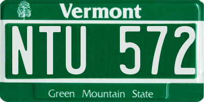 VT license plate NTU572