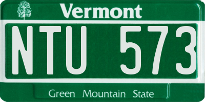 VT license plate NTU573