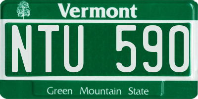 VT license plate NTU590