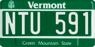 VT license plate NTU591