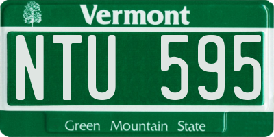 VT license plate NTU595