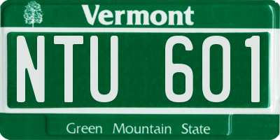 VT license plate NTU601