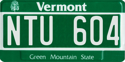 VT license plate NTU604