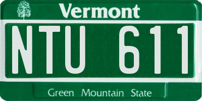 VT license plate NTU611