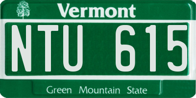 VT license plate NTU615