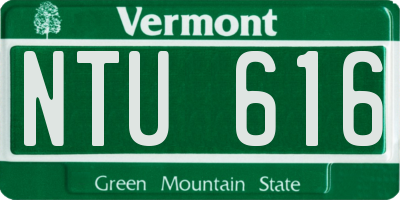 VT license plate NTU616