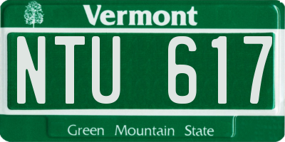 VT license plate NTU617