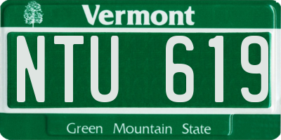 VT license plate NTU619