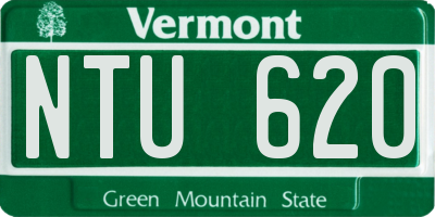 VT license plate NTU620