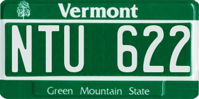 VT license plate NTU622