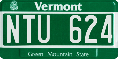 VT license plate NTU624