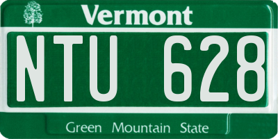 VT license plate NTU628