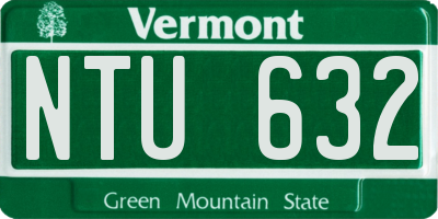 VT license plate NTU632