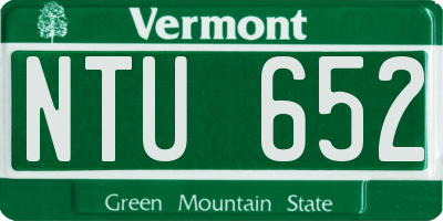 VT license plate NTU652