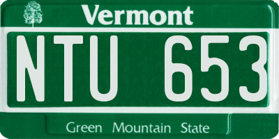 VT license plate NTU653