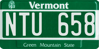VT license plate NTU658