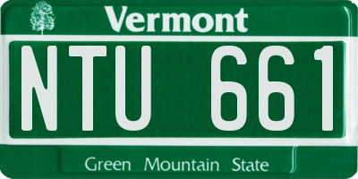 VT license plate NTU661