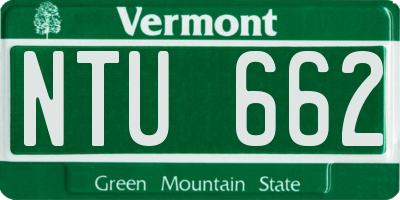 VT license plate NTU662