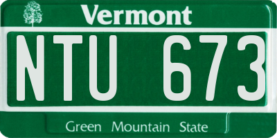 VT license plate NTU673