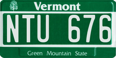 VT license plate NTU676