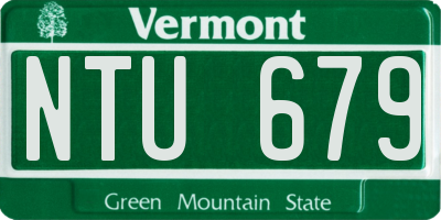 VT license plate NTU679