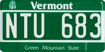 VT license plate NTU683