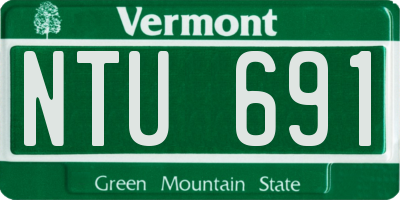 VT license plate NTU691