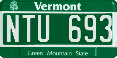 VT license plate NTU693