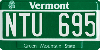 VT license plate NTU695