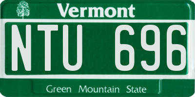 VT license plate NTU696