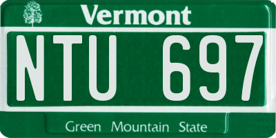 VT license plate NTU697
