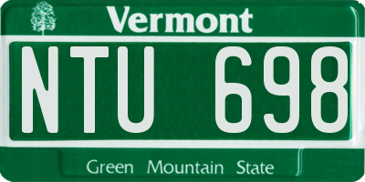 VT license plate NTU698