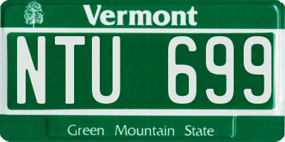 VT license plate NTU699