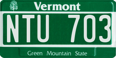VT license plate NTU703