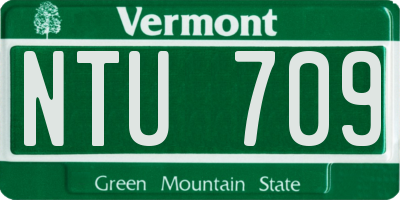 VT license plate NTU709