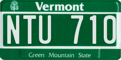 VT license plate NTU710