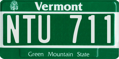 VT license plate NTU711