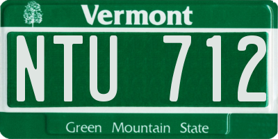 VT license plate NTU712