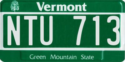 VT license plate NTU713